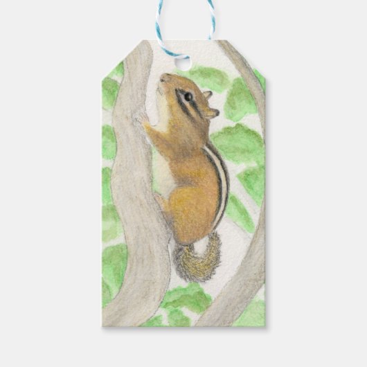 Chipmunk in de Apple Tree Cadeaulabel (Voorkant)