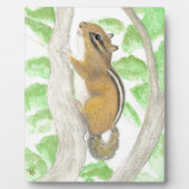Chipmunk in de Apple Tree Fotoplaat (Voorkant)