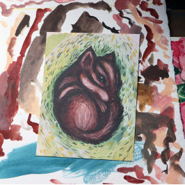 Chipmunk in het voorjaar briefkaart