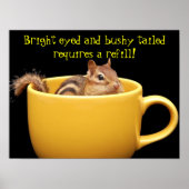 Chipmunk in koffiebeker poster (Voorkant)
