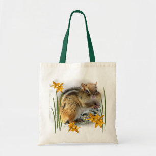 Chipmunk in Springtime Tote Bag