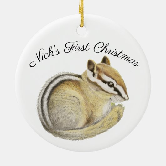 Chipmunk keramisch Ornament (Achterkant)