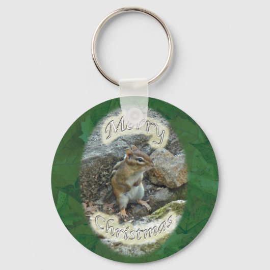 Chipmunk kerstartikelen sleutelhanger (Voorkant)