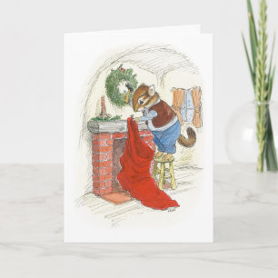 Chipmunk Kerstsok kaart
