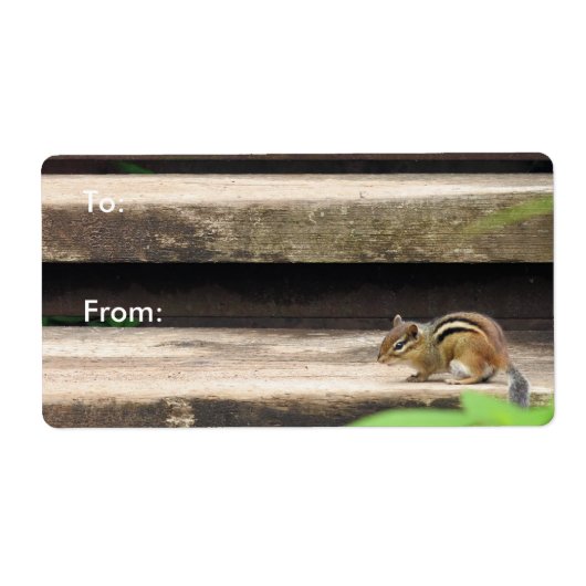 Chipmunk-klimtrap Etiket (Voorkant)