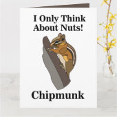 Chipmunk Knaagdier Funny Kaart (Gele Bloem)