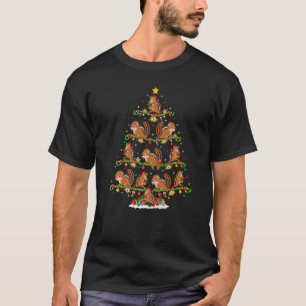Chipmunk Lichtjes Kerstman Chipmunk Kerstboom T-shirt