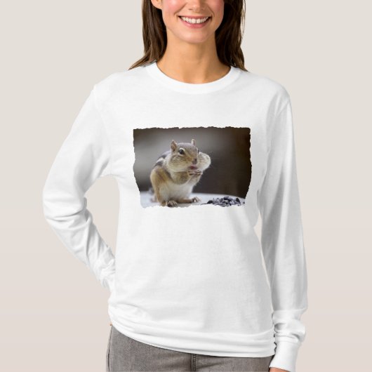 Chipmunk met Cheeks Volledige foto T-shirt (Voorkant)