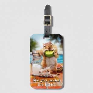 Chipmunk met Limoen Bagagelabel