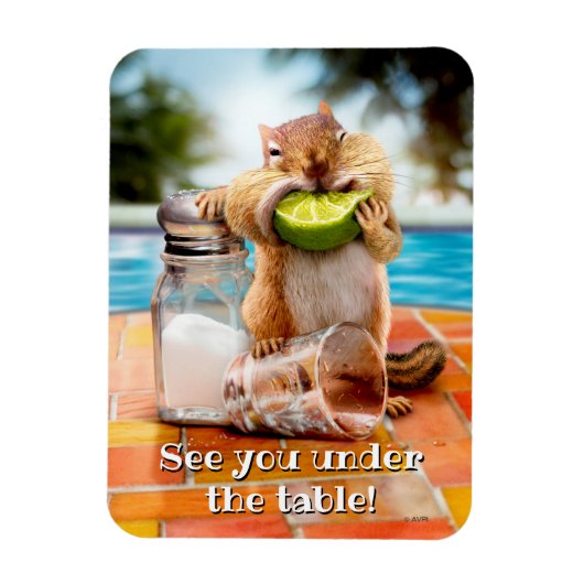 Chipmunk met Limoen Magneet (Verticaal)