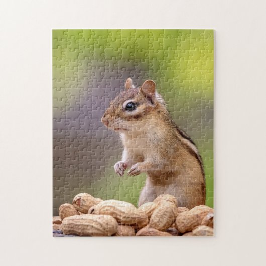 Chipmunk met pinda's legpuzzel (Verticaal)