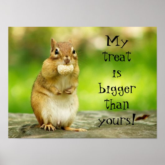 Chipmunk met Poster Treat (Voorkant)