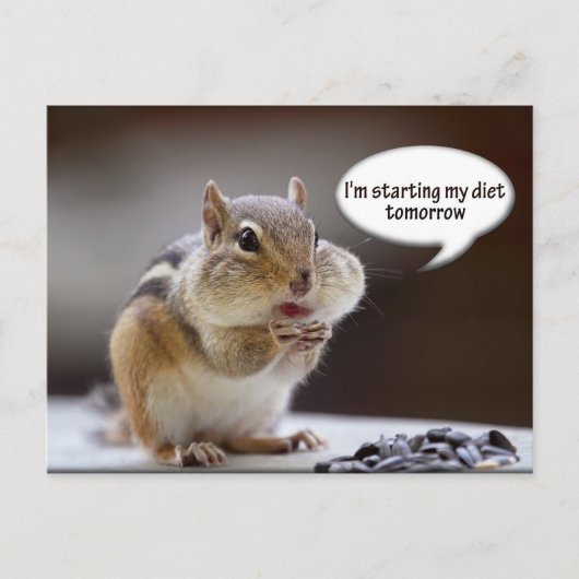 Chipmunk op Diet Foto Briefkaart (Voorkant)