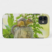 Chipmunk op een Fence Post Case-Mate iPhone Case (Achterkant (horizontaal))