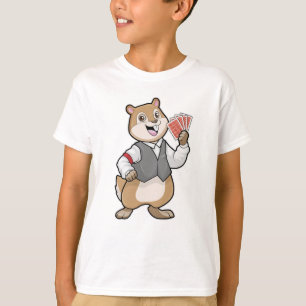 Chipmunk op Poker met pokerkaarten T-shirt