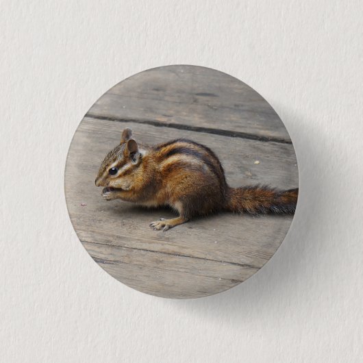 Chipmunk Pinback Button (Voorkant)