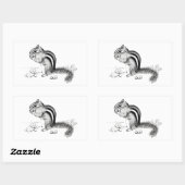 Chipmunk Rechthoekige Sticker (Vel)