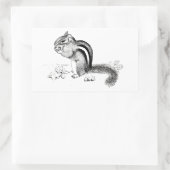 Chipmunk Rechthoekige Sticker (Tas)