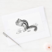 Chipmunk Rechthoekige Sticker (Envelop)