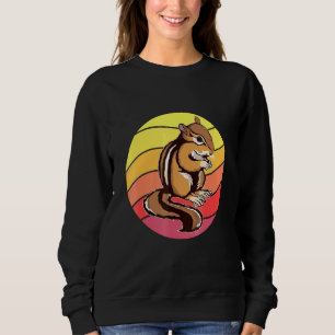Chipmunk Retro Sunset Rodent Chipmunks Trui