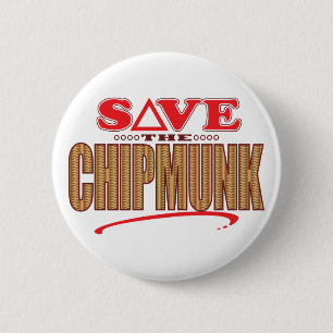 Chipmunk Save Ronde Button 5,7 Cm