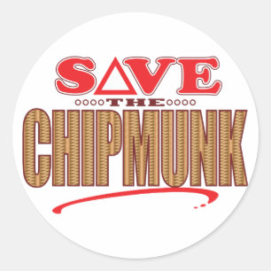 Chipmunk Save Ronde Sticker