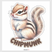 CHIPMUNK - STICKER DE NURSERY (Feuille)
