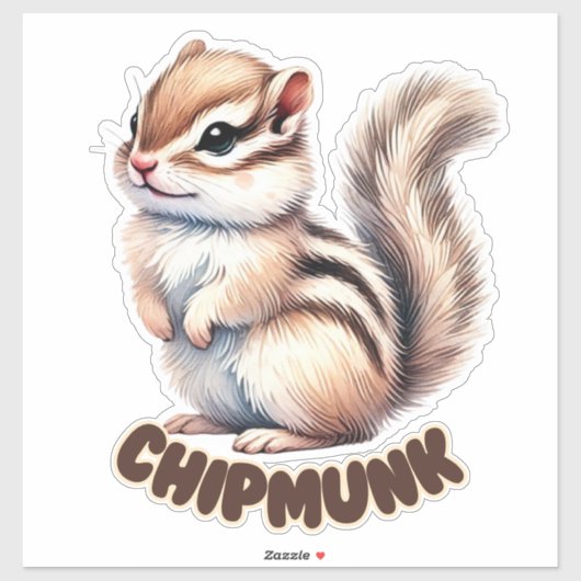 CHIPMUNK - STICKER DE NURSERY (Feuille)