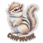CHIPMUNK - STICKER DE NURSERY (Devant)