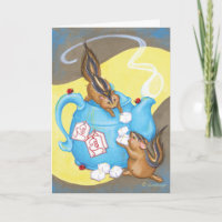 Chipmunk Tea Party / Verjaardag Wenskaart