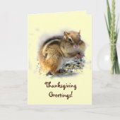 Chipmunk-Thanksgiving Feestdagen Kaart (Voorkant)