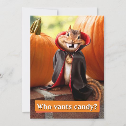 Chipmunk Vampire Kaart (Voorkant)