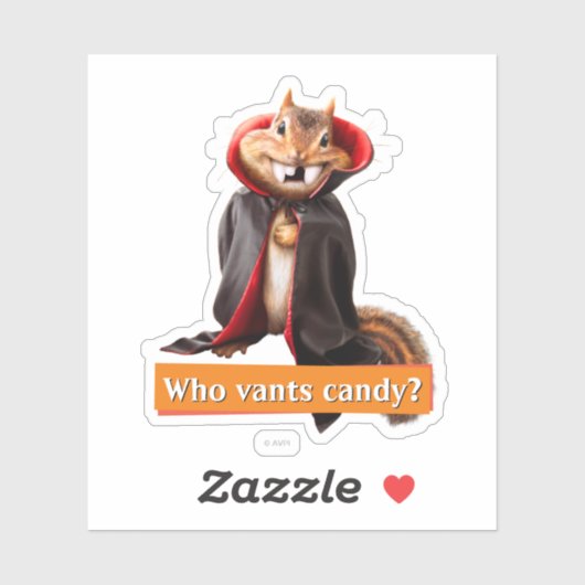 Chipmunk Vampire Sticker (Vel)
