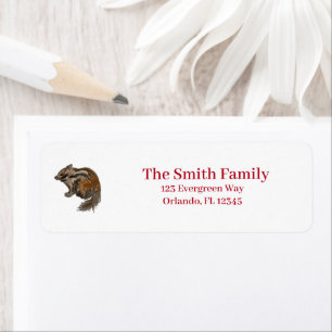 Chipmunk Wilderness Illustratie Retouradres Etiket