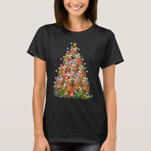 Chipmunk Xmas lights Santa Chipmunk Kerstmis T-shirt