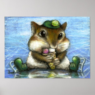 chipmunkafdruk poster