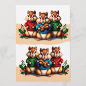Chipmunks Christmas Party Invitation (Dos)