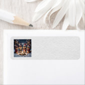 Chipmunks de Noël Étiquette de adresse (En situation)