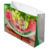 Chipmunks die watermeloen eten groot cadeauzakje (Achterkant Gekanteld)