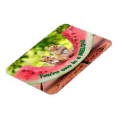 Chipmunks die watermeloen eten magneet (Linkerzijde)