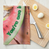 Chipmunks die watermeloen eten theedoek (Quarter Fold)