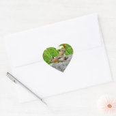 Chipmunks en wilde bloemen hart sticker (Envelop)