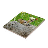 Chipmunks en wilde bloemen tegeltje (Zijkant)