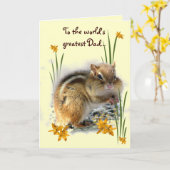 Chipmunks Fathers Day Kaart (Gele Bloem)