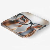 Chipmunks met zwarte bril papieren bordje (Gebogen)