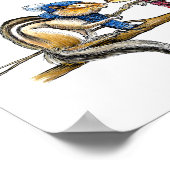 Chipmunks onder mistletoe-druk poster (Hoek)