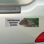 Chipmunks tegen Acorn Bumpersticker (Op auto)