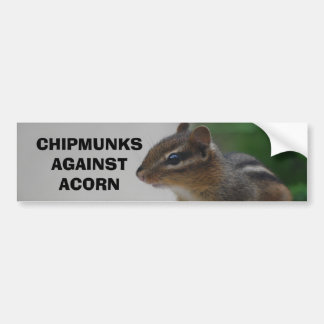 Chipmunks tegen Acorn Bumpersticker