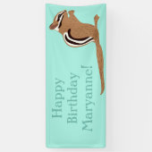 Chipmunks Thema Birthday Party Custom Spandoek (Verticaal)