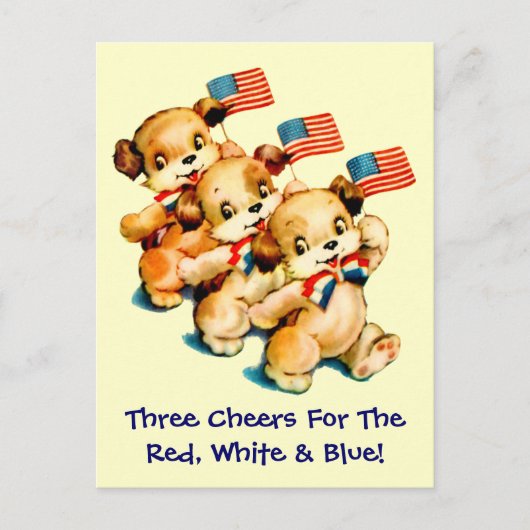 Chipons vintages avec drapeaux Carte postale (Devant)